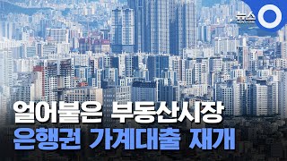 얼어붙은 부동산시장 은행권 가계대출 재개