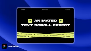 Animated Text Scroll Animation in Figma | Horizontal Text  Scrolling Tutorial