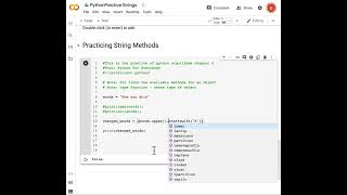 Python Practice 5: String Methods 2 two methods