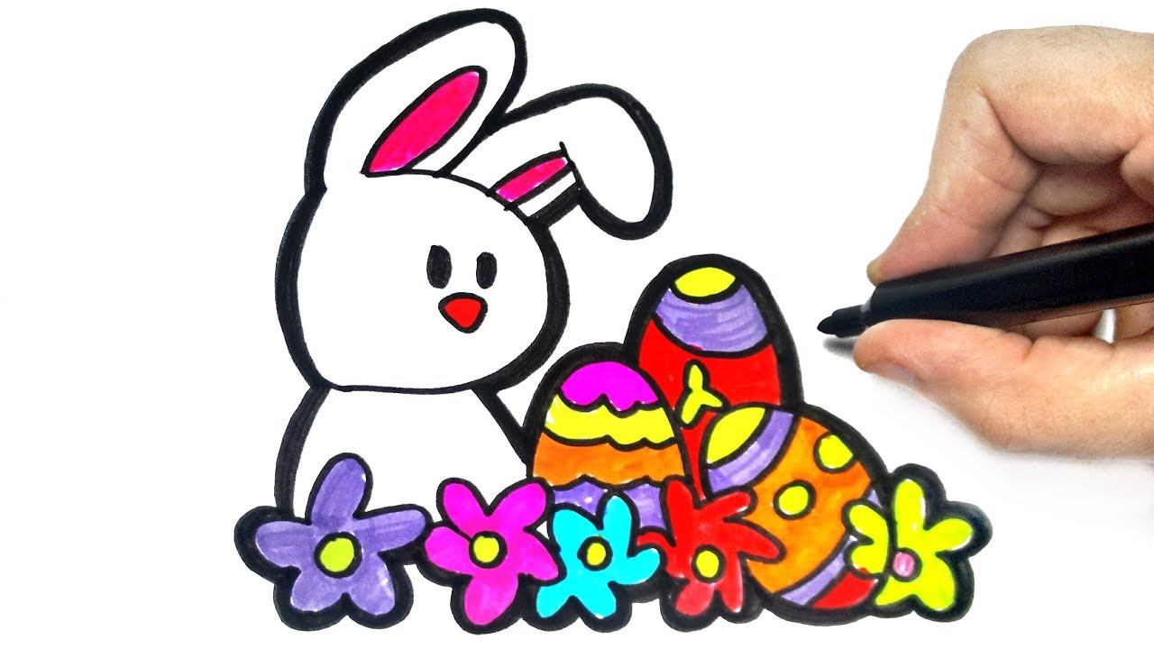 How To Draw Easter Bunny Youtube