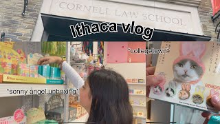 Ithaca travel vlog: grwm, college town, Cornell University, sonny angel unboxing 🎀🌎✨