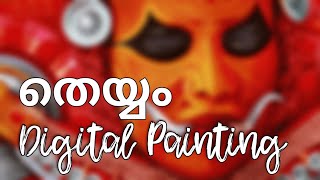 Theyyam Digital Painting Process | Anjali Sunny