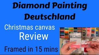 Diamond Painting Review, Kit down and framing - A Diamond Painting Deutschland Christmas Canvas!