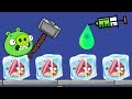 Unfreeze Angry Birds - DRAWING WATER WAY TO RESCUE FROZEN BIRDS WITH HAMMER!