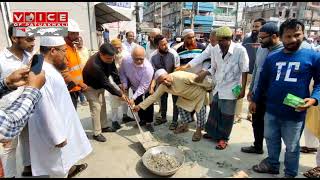 অত্যাধুনিক নকশায় বড় জামে মসজিদের ৬ তলা ভবনের পুননির্মাণ কাজের উদ্বোধন..