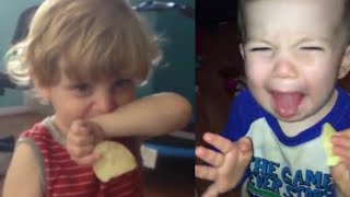 Babies Experiencing Salt and Vinegar For The First Time | Funny Baby Videos - Come Laugh TV