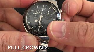How to Set Watch Chronograph Swatch Irony Watch