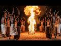 African War Drums 🔥 Aggressive Tribal Ritual | Fire Geyser Loop | Drum Trance