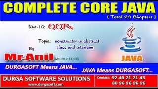 Core Java -OOPs constructor in abstract class and interface