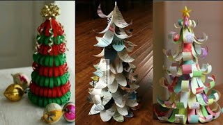 Very Easy and simple paper Christmas tree making | Christmas decorations ideas 💡