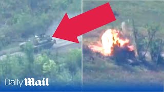 Ukraine destroyed Russia's $4 million T-90M tank with $500 suicide drones near Bakhmut