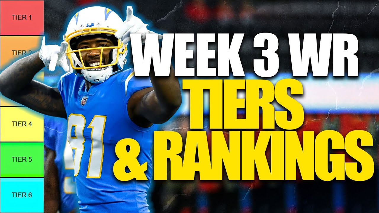 Top 30 Wide Receiver Rankings & Tiers | Week 3 Fantasy Football - YouTube