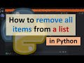 How to remove all items from a list in Python
