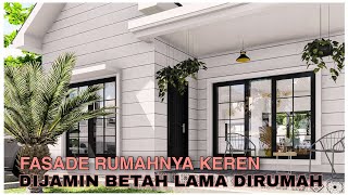 Desain rumah tinggal 2 lantai bergaya american modern di luas lahan uk. 9 x 20 m² yang nyaman