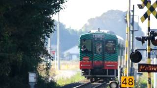 真岡鉄道のある駅で