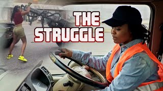 Female Truck Driver Struggles & Almost Hurt Herself Doing A Man's Job