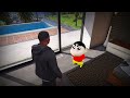 shin chan u0026 franklin change their poor life into rich life in gta 5 in telugu dhanu dino