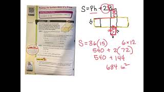 7th grade Go Math Lesson 9.4 Solving Surface Area Problems