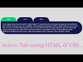 Tabs using css | css tricks