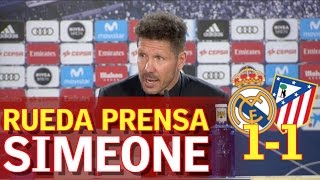 REAL MADRID 1-1 ATLÉTICO MADRID | Rueda de prensa Simeone tras el derbi | Derbi AS