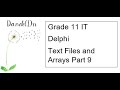 Grade 11 Text Files and Arrays Lesson 9 - Remove Duplicates