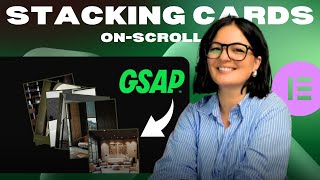GSAP STACKING CARDS ON SCROLL with LENIS - Elementor WordPress Tutorial Flex Container