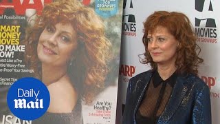 Outfit repeater Susan Sarandon wears glittery tux in February - Daily Mail