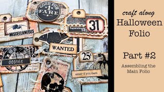 Halloween Folio Part 2: Creating Halloween Clusters for a Junk Journaling Folio with Pink Monarch