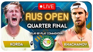 KORDA vs KHACHANOV | Australian Open 2023 | LIVE Tennis Play-by-Play Stream
