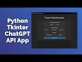 Tkinter ChatGPT App - Modern Tkinter GUI Chatbot [tutorial for beginners]