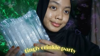 tingly crinkle party ASMR 🌟 (paper, plastic, bubble wrap) | nini films