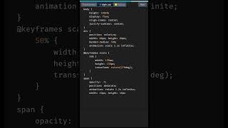 Create CSS Loading Animation💀 | CSS Animation | css tutorials #shorts #javascript #developer #coding