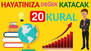 Hayatınızı değiştirecek konuşma - 20 alışkanlık -  hayat kalitenizi yükseltmek