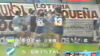 COPA LIBERTADORES 1989 SPORTING CRISTAL BOCA JUNIORS (3X4) MARIO LOBO (2) Y FRANCESCO MANASSERO.