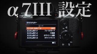 α7IIIの設定を自分なりにカスタマイズしてみた