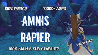 Toram Online - 50x Gacha Crafting New Craftable Amnis Rapier || 1S Craftable Amnis Dual Sword Build