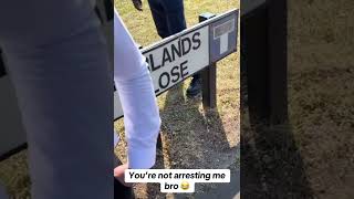 You're not arresting me bro🤣#funny #comedy #british #bibby #memes #police #britishhumor #shorts