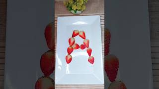 A Letter Art l Fruit art l Fruit carving ideas #cookwithsidra #art #diyideas #vegetableart #diy
