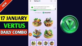 Vertus Combo Cards Today 17 January | Vertus Daily Combo | Vertus Combo Cards | Vertus Combo