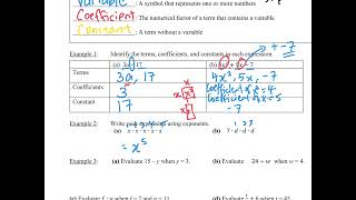 Algebraic Expressions