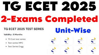 TG Ecet 2025 | 2 Exams completed unit wise | test series launched | start your preparation