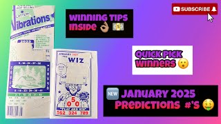 January 2025 | Vibration Prediction Number Book  | pick3 | pick4 | Powerball | winners |