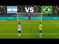 Argentina vs Brazil | Penalty Shootout Final Copa America | Messi vs Neymar | eFootball PES 2021