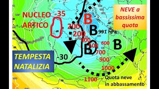 METEO - TEMPORALI, NEVE A BASSISSIMA QUOTA E VENTI FORTI, ARRIVA LA TEMPESTA NATALIZIA CON SORPRESE