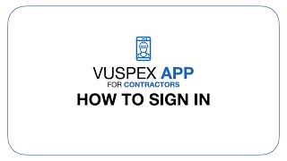 VuSpex APP - How to Sign in