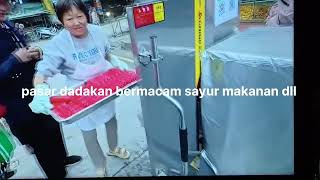 pasar dadakan.bermacam jualan .makana/sayur..dll di china