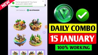 Vertus Combo 15 January | Vertus Daily Combo | Vertus today Combo | 15 January Vertus Combo Cards