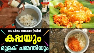 ഉണ്ണികൃഷ്ണപിള്ള ചേട്ടന്റെ വെറൈറ്റി കപ്പയും മുളക് ചമ്മന്തിയും | Kappa Chammandhi| Kerala Food Stories