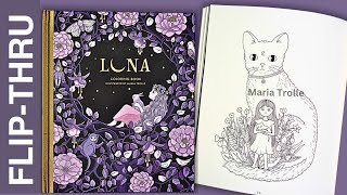 Luna Coloring Book by Maria Trolle | Flip-Through