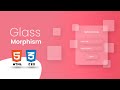 Glassmorphism Login Form using Html & CSS (2021) | How to Create Animated Glassmorphism Login Form